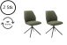 Esszimmerstuhl >Pettau< (2-er Set) in Olive aus Metall - 49x88x63cm (BxHxT)
