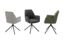 Esszimmerstuhl >Pettau< (2-er Set) in  aus Metall -...