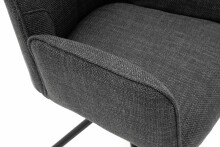 Esszimmerstuhl >Pettau< (2-er Set) in Anthrazit aus Metall - 59x88x63cm (BxHxT)