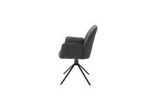 Esszimmerstuhl >Pettau< (2-er Set) in Anthrazit aus Metall - 59x88x63cm (BxHxT)
