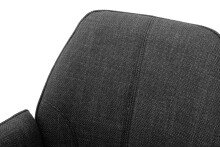 Esszimmerstuhl >Pettau< (2-er Set) in Anthrazit aus Metall - 59x88x63cm (BxHxT)