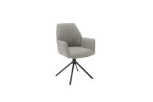 Esszimmerstuhl >Pettau< (2-er Set) in Cappuccino aus Metall - 59x88x63cm (BxHxT)