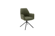Esszimmerstuhl >Pettau< (2-er Set) in Olive aus Metall - 59x88x63cm (BxHxT)