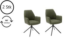 Esszimmerstuhl >Pettau< (2-er Set) in Olive aus...