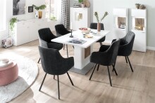 Esszimmerstuhl >Sami< (2-er Set) in Anthrazit aus Metall - 60x87x61cm (BxHxT)