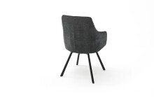 Esszimmerstuhl >Sami< (2-er Set) in Anthrazit aus Metall - 60x87x61cm (BxHxT)