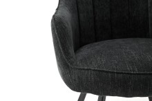 Esszimmerstuhl >Sami< (2-er Set) in Anthrazit aus Metall - 60x87x61cm (BxHxT)