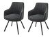 Esszimmerstuhl >Sami< (2-er Set) in Anthrazit aus Metall - 60x87x61cm (BxHxT)