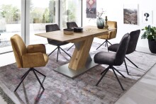 Polsterdrehstuhl >Ottawa< (2-er Set) in  aus Metall - 60x89x64cm (BxHxT)