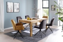 Polsterdrehstuhl >Ottawa< (2-er Set) in  aus Metall - 60x89x64cm (BxHxT)
