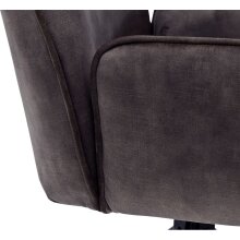 Polsterdrehstuhl >Ottawa< (2-er Set) in Anthrazit aus Metall - 60x89x64cm (BxHxT)
