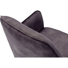 Polsterdrehstuhl >Ottawa< (2-er Set) in Anthrazit aus Metall - 60x89x64cm (BxHxT)