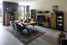 Polsterdrehstuhl >Ottawa< (2-er Set) in Anthrazit aus Metall - 60x89x64cm (BxHxT)