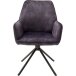 Polsterdrehstuhl >Ottawa< (2-er Set) in Anthrazit aus Metall - 60x89x64cm (BxHxT)