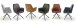 Polsterdrehstuhl >Ottawa< (2-er Set) in Anthrazit aus Metall - 60x89x64cm (BxHxT)