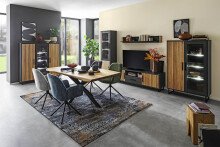 Polsterdrehstuhl >Ottawa< (2-er Set) in Petrol aus Metall - 60x89x64cm (BxHxT)