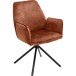 Polsterdrehstuhl >Ottawa< (2-er Set) in Rostbraun aus Metall - 60x89x64cm (BxHxT)