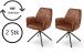 Polsterdrehstuhl >Ottawa< (2-er Set) in Rostbraun aus Metall - 60x89x64cm (BxHxT)