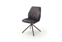 Polsterdrehstuhl >Ottawa< (2-er Set) in  aus Metall - 52x89x64cm (BxHxT)
