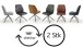 Polsterdrehstuhl >Ottawa< (2-er Set) in  aus Metall - 52x89x64cm (BxHxT)