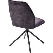 Polsterdrehstuhl >Ottawa< (2-er Set) in Anthrazit aus Metall - 52x89x64cm (BxHxT)