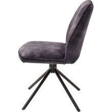 Polsterdrehstuhl >Ottawa< (2-er Set) in Anthrazit aus Metall - 52x89x64cm (BxHxT)