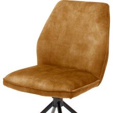 Polsterdrehstuhl >Ottawa< (2-er Set) in Curry aus Metall - 52x89x64cm (BxHxT)