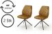 Polsterdrehstuhl >Ottawa< (2-er Set) in Curry aus Metall - 52x89x64cm (BxHxT)