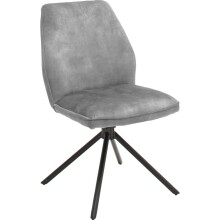 Polsterdrehstuhl >Ottawa< (2-er Set) in Grau aus Metall - 52x89x64cm (BxHxT)