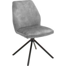 Polsterdrehstuhl >Ottawa< (2-er Set) in Grau aus Metall - 52x89x64cm (BxHxT)
