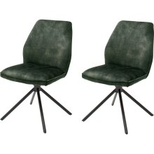 Polsterdrehstuhl >Ottawa< (2-er Set) in Olive aus...