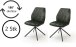 Polsterdrehstuhl >Ottawa< (2-er Set) in Olive aus Metall - 52x89x64cm (BxHxT)