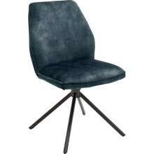 Polsterdrehstuhl >Ottawa< (2-er Set) in Petrol aus Metall - 52x89x64cm (BxHxT)