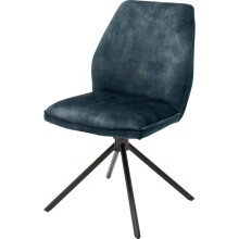 Polsterdrehstuhl >Ottawa< (2-er Set) in Petrol aus Metall - 52x89x64cm (BxHxT)