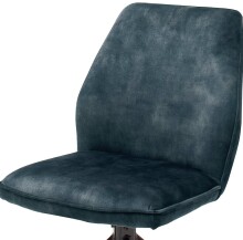 Polsterdrehstuhl >Ottawa< (2-er Set) in Petrol aus Metall - 52x89x64cm (BxHxT)