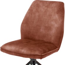 Polsterdrehstuhl >Ottawa< (2-er Set) in Rostbraun aus Metall - 52x89x64cm (BxHxT)