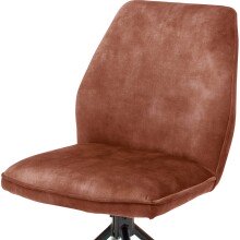 Polsterdrehstuhl >Ottawa< (2-er Set) in Rostbraun aus Metall - 52x89x64cm (BxHxT)