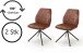 Polsterdrehstuhl >Ottawa< (2-er Set) in Rostbraun aus Metall - 52x89x64cm (BxHxT)