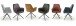 Polsterstuhl >Ottawa< (2-er Set) in Grau aus Metall - 60x89x64cm (BxHxT)