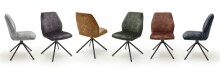 Polsterstuhl >Ottawa< (2-er Set) in Grau aus Metall - 52x89x64cm (BxHxT)