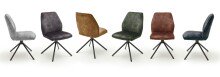 Polsterstuhl >Ottawa< (2-er Set) in Grau aus Metall - 52x89x64cm (BxHxT)