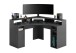 Schreibtisch >Zetel< in Anthrazit - 139x90,5x139cm (BxHxT)