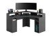 Schreibtisch >Zetel< in Anthrazit - 139x90,5x139cm (BxHxT)