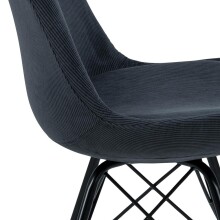 Esszimmerstuhl >Ermina< (2-er Set) in Anthrazit - 48,5x85,5x54 (BxHxT)