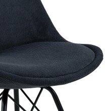 Esszimmerstuhl >Ermina< (2-er Set) in Anthrazit - 48,5x85,5x54 (BxHxT)