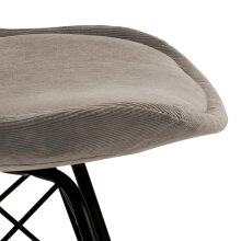 Esszimmerstuhl >Ermina< (2-er Set) in Beige aus Metall - 48,5x85,5x54cm (BxHxT)