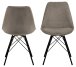 Esszimmerstuhl >Ermina< (2-er Set) in Beige aus Metall - 48,5x85,5x54cm (BxHxT)