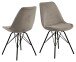 Esszimmerstuhl >Ermina< (2-er Set) in Beige aus Metall - 48,5x85,5x54cm (BxHxT)