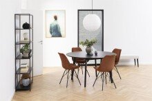 Esszimmerstuhl >Ermina< (2-er Set) in Kupfer aus Metall - 48,5x85,5x54cm (BxHxT)