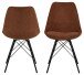 Esszimmerstuhl >Ermina< (2-er Set) in Kupfer aus Metall - 48,5x85,5x54cm (BxHxT)